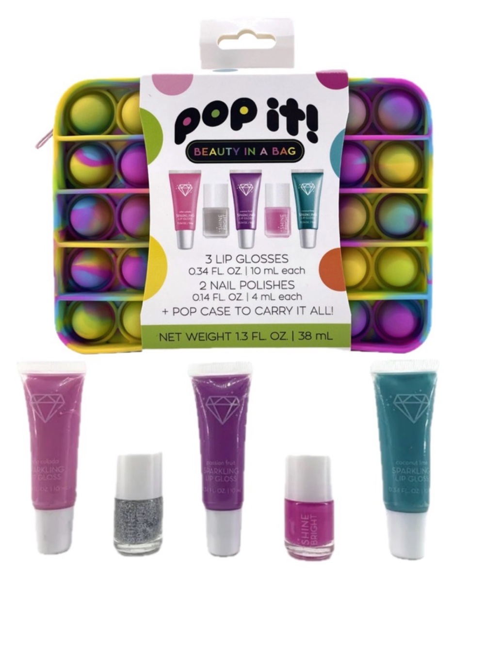 NWT Pop It! 6-Piece Beauty In A Bag Set